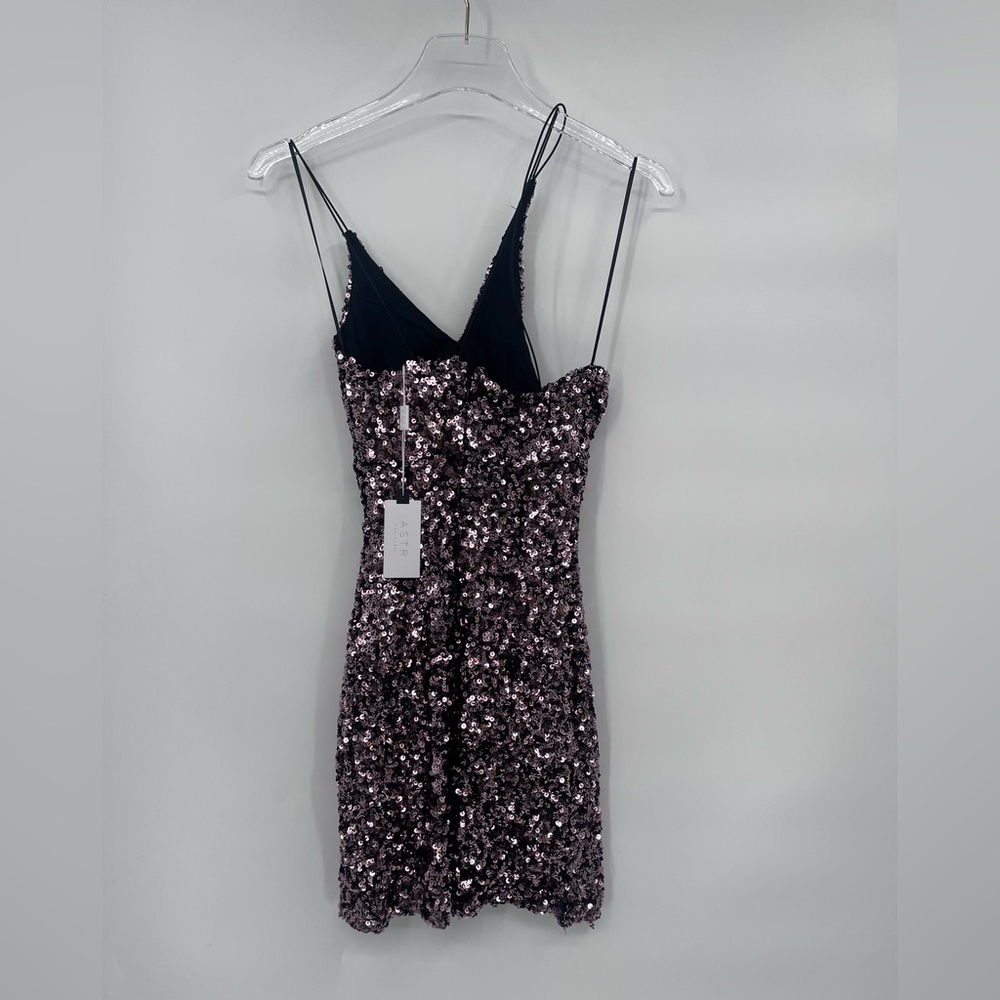 Astr The Label Rose Sequin Stretch Cutout Bodycon Sheath Dress XS‎ NWT - Picture 6 of 7